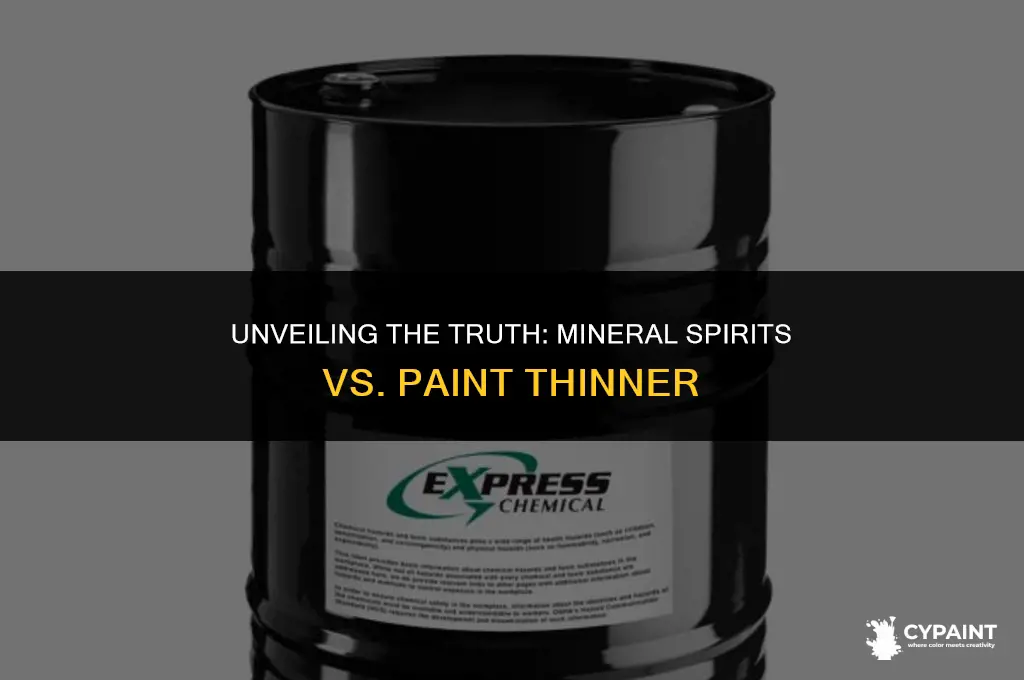 is there a difference between mineral spirits and paint thinner