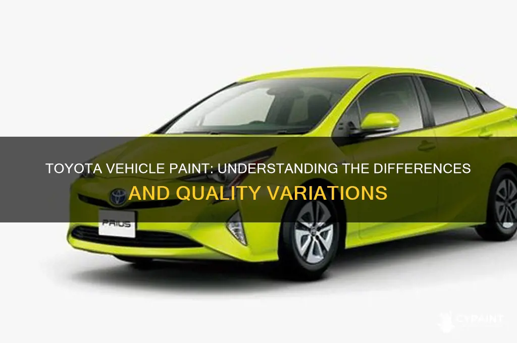is there a difference between toyota vehicle paint