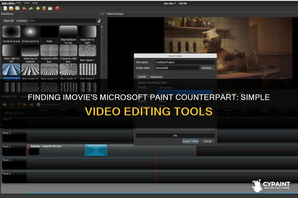 is there a microsoft paint equivalent for imovie
