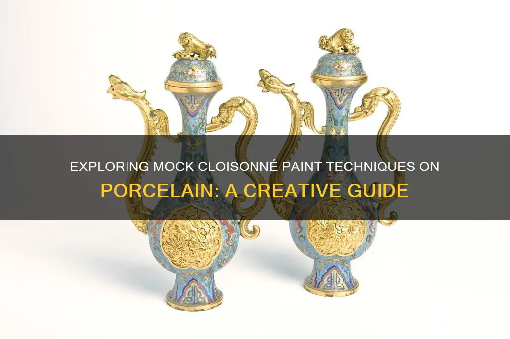is there a mock cloissone paint techniqueon porcelain