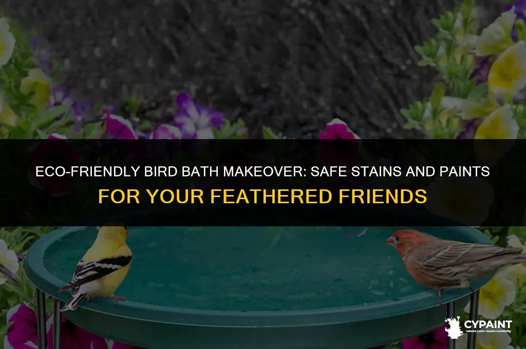 is there a safe stain or paint for bird bath