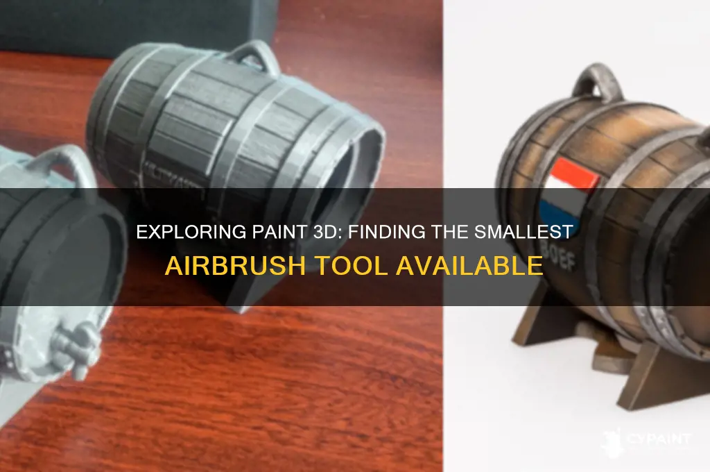 is there a smaller airbrush in paint 3d