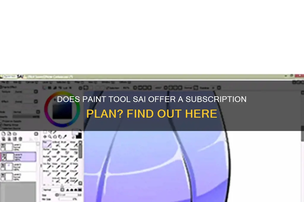 is there a subscription for paint tool sai