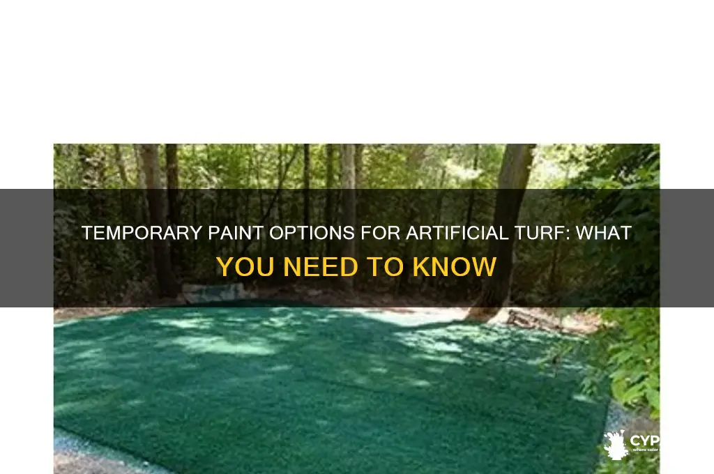is there a temporary paint for artificial turf