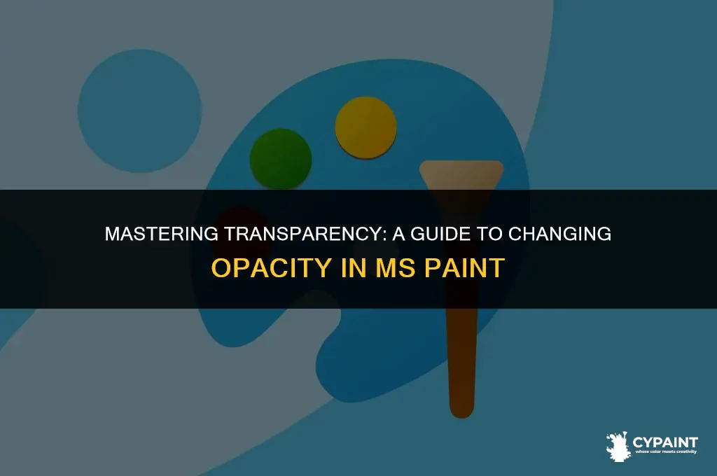 is there a way to change opacity in ms paint