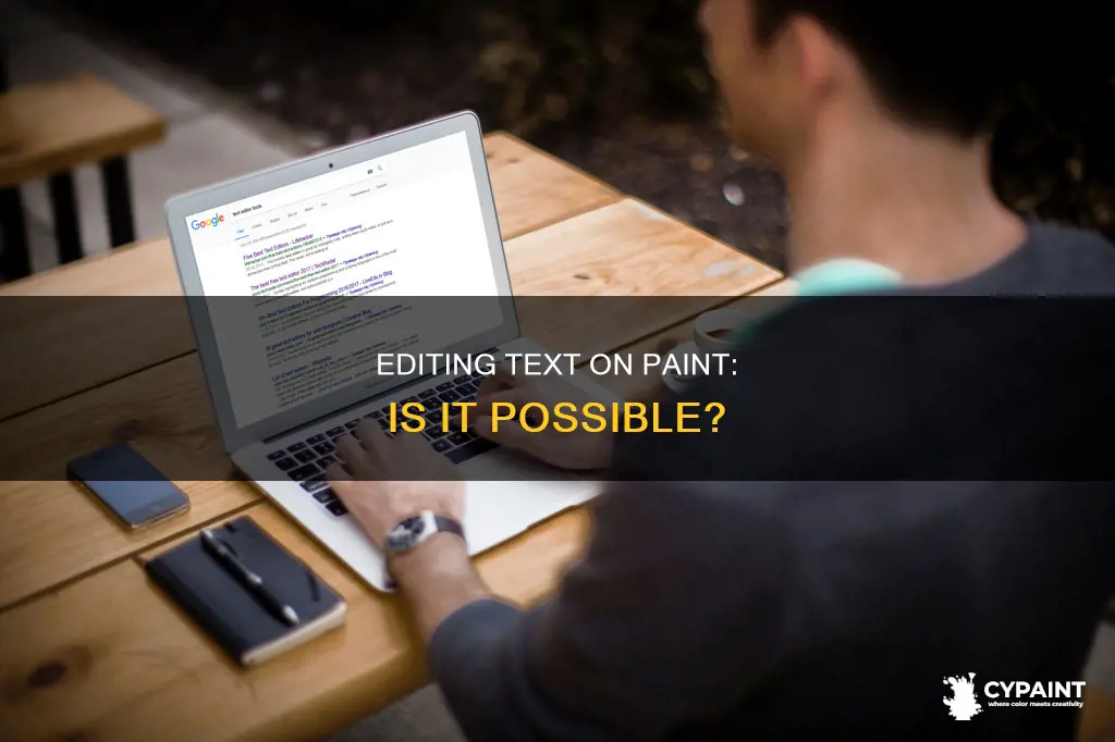 is there a way to edit text on paint