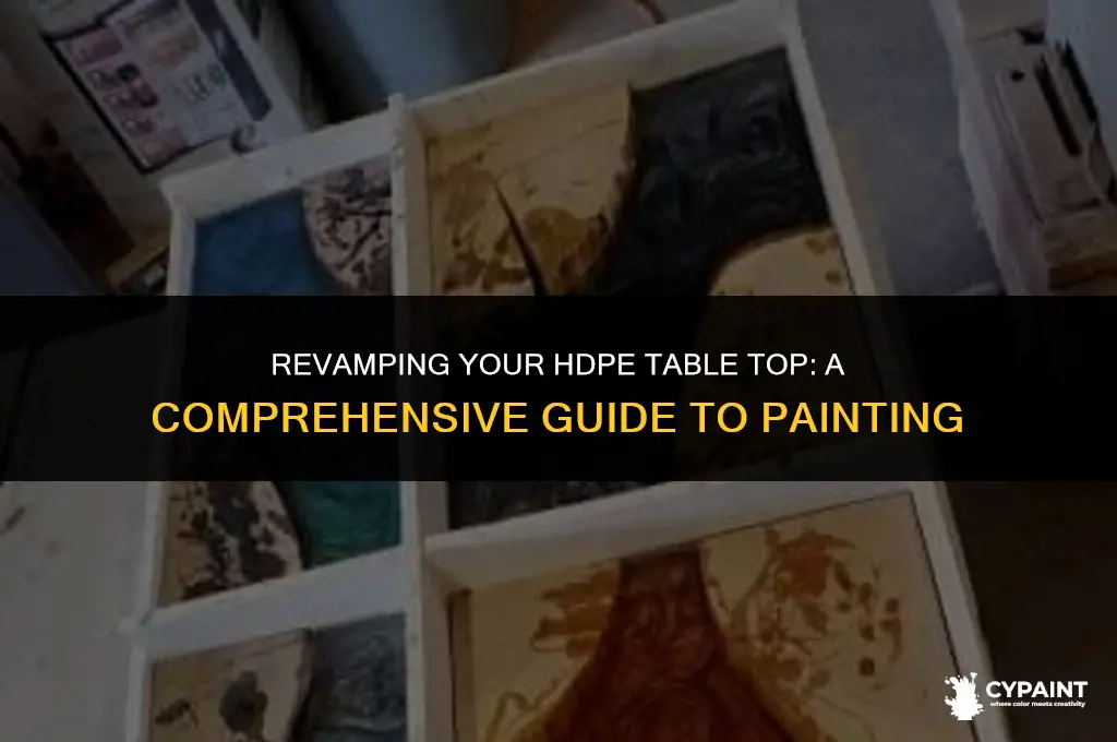 is there any way to paint a hdpe table top