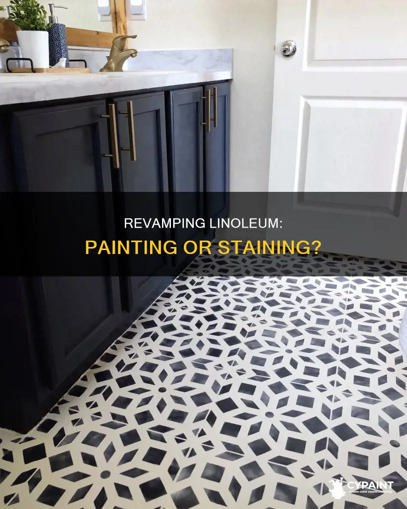 is there any way to paint linoleum or stain