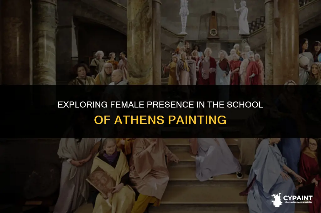 is there any women in the school of athens painting