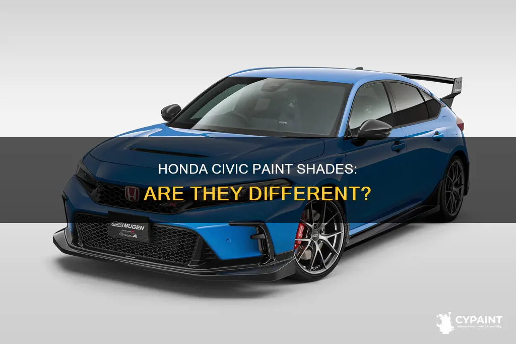 is there difference is paint shade on honda civics