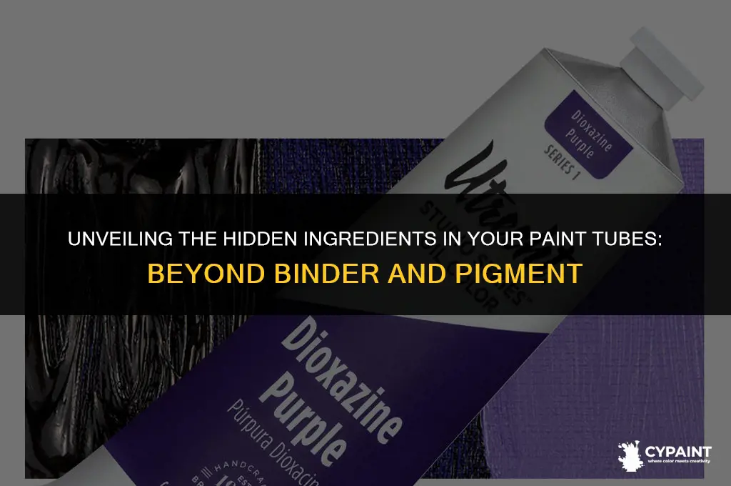 is there just binder and pigment in my paint tubes