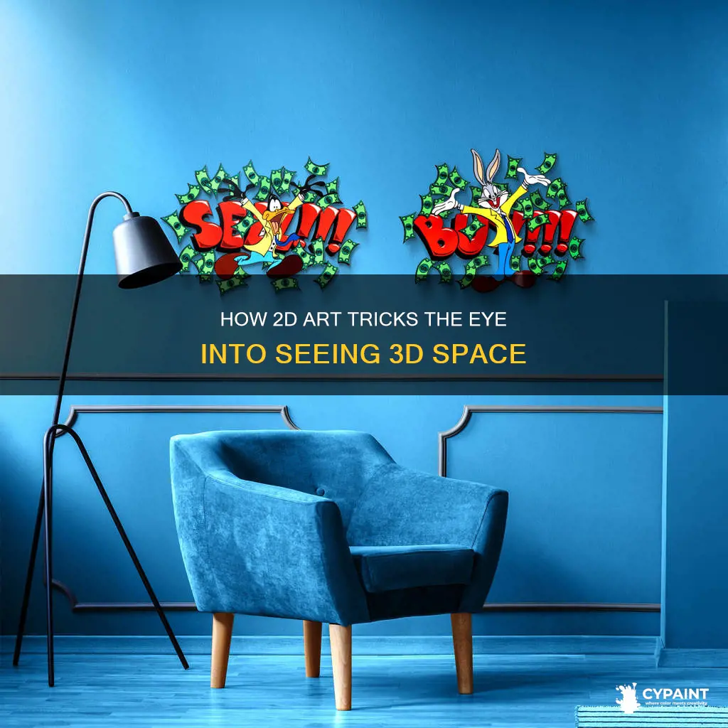 is three dimensional space exemplified by paintings and drawings