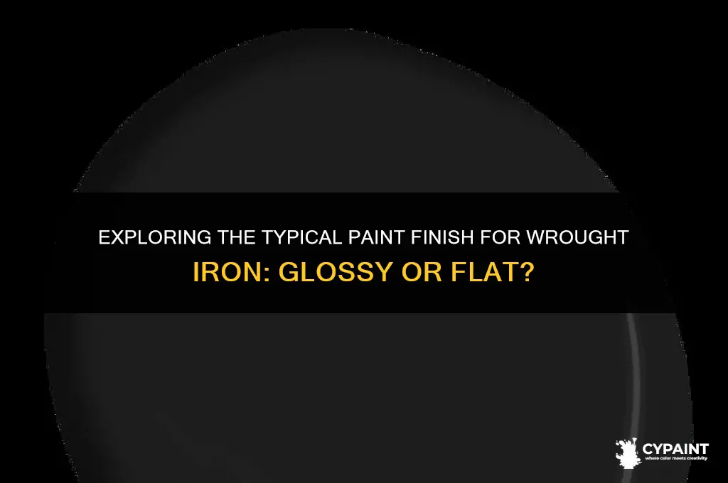 is wrought iron usualy painted with glossy or flat paint