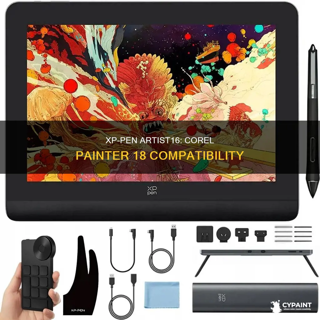 is xp-pen artist16 compatible with corel painter 18