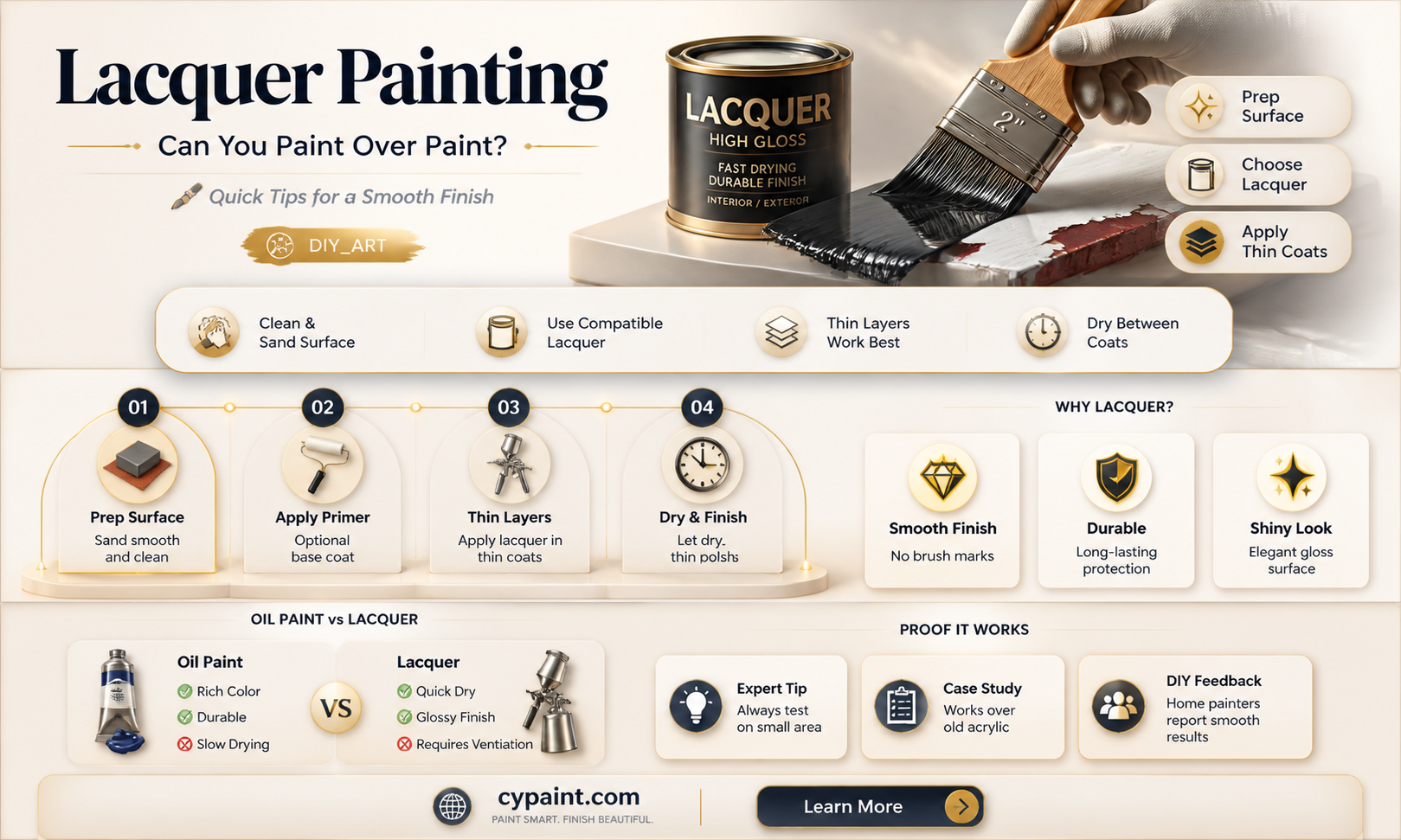 can i paint over paint with pre cat lacquer