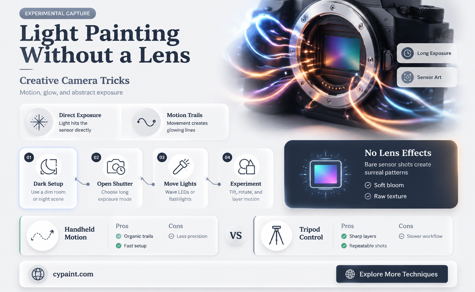 can you do light painting with a camera without lens