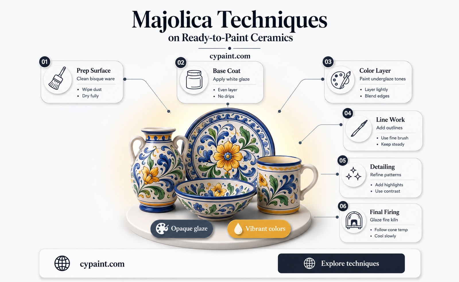 can you do majolica on ready to paint ceramics