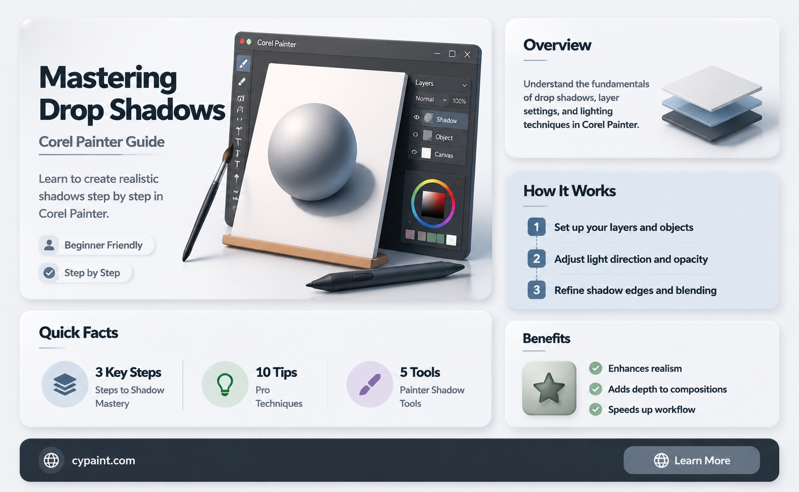 can you add drop shadow in corel painter