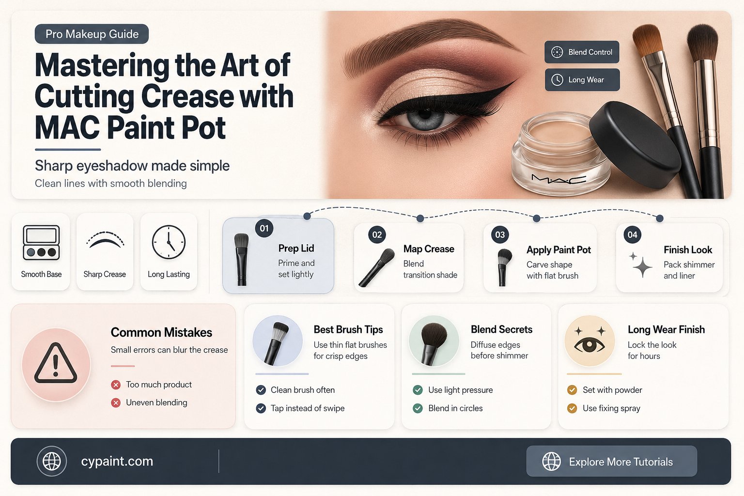 can you cut crease with mac paint pot