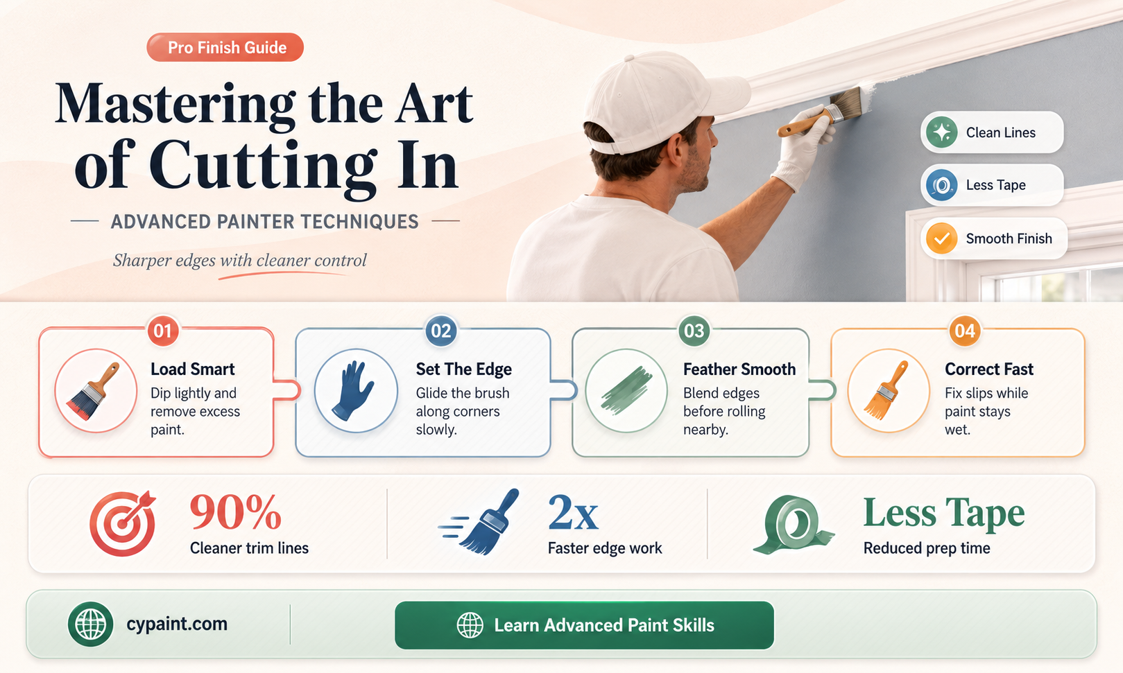 can you cut in when painting in advance