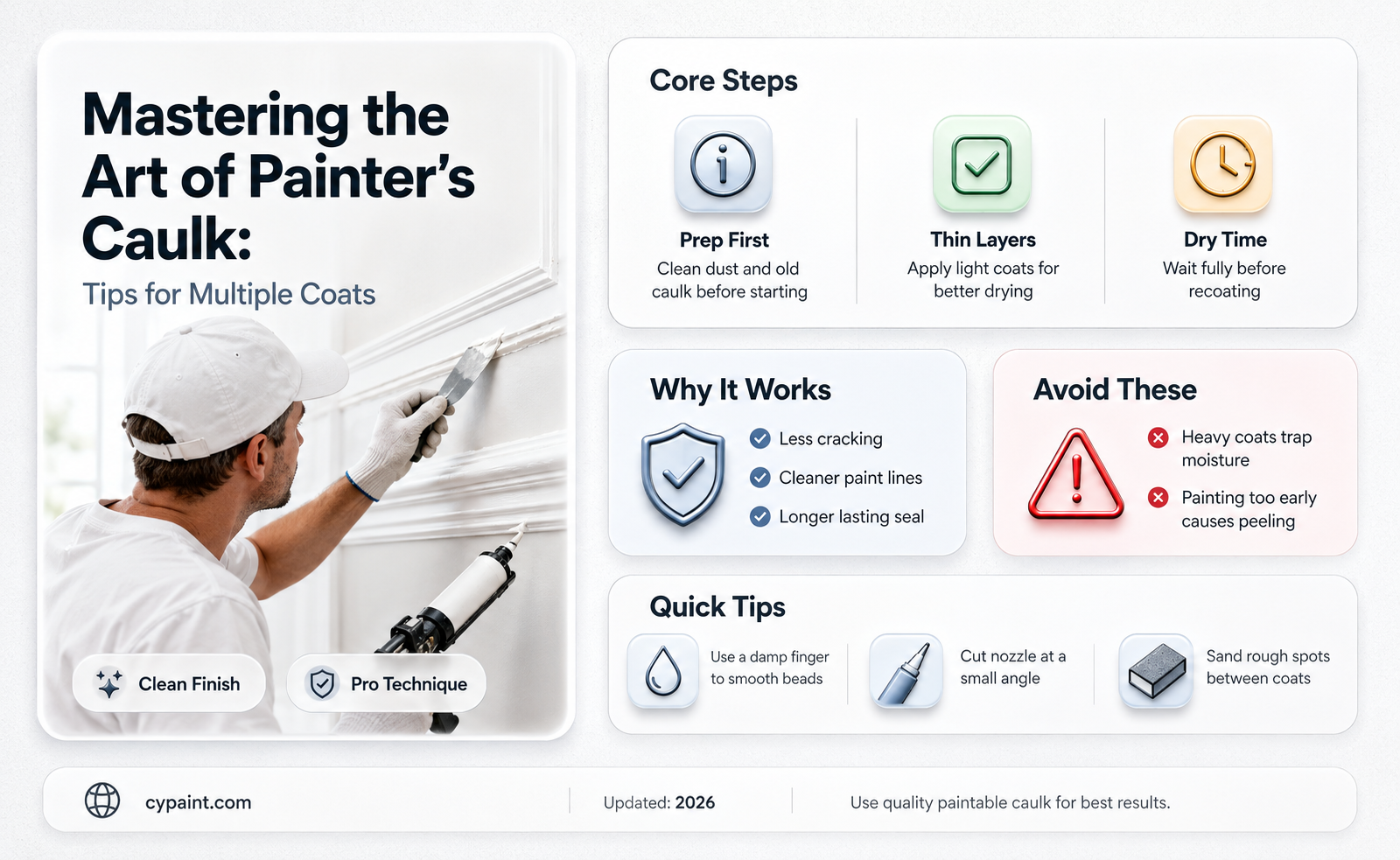 can you apply multiple coats of painter caulk