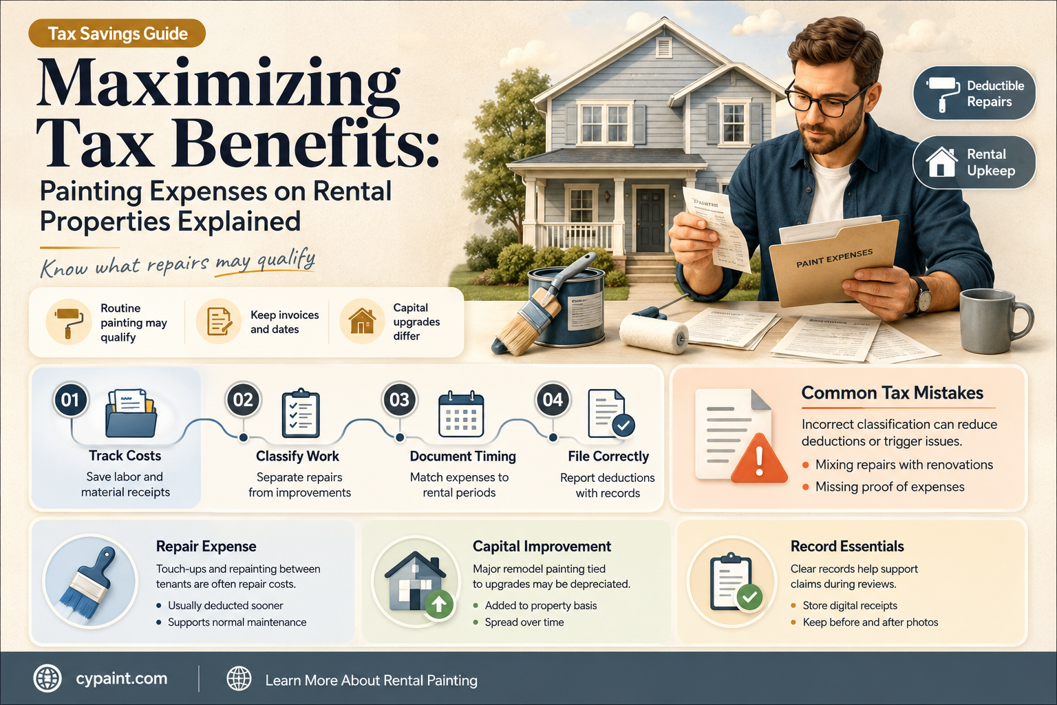 can you deduct painting expenses on rentaal property