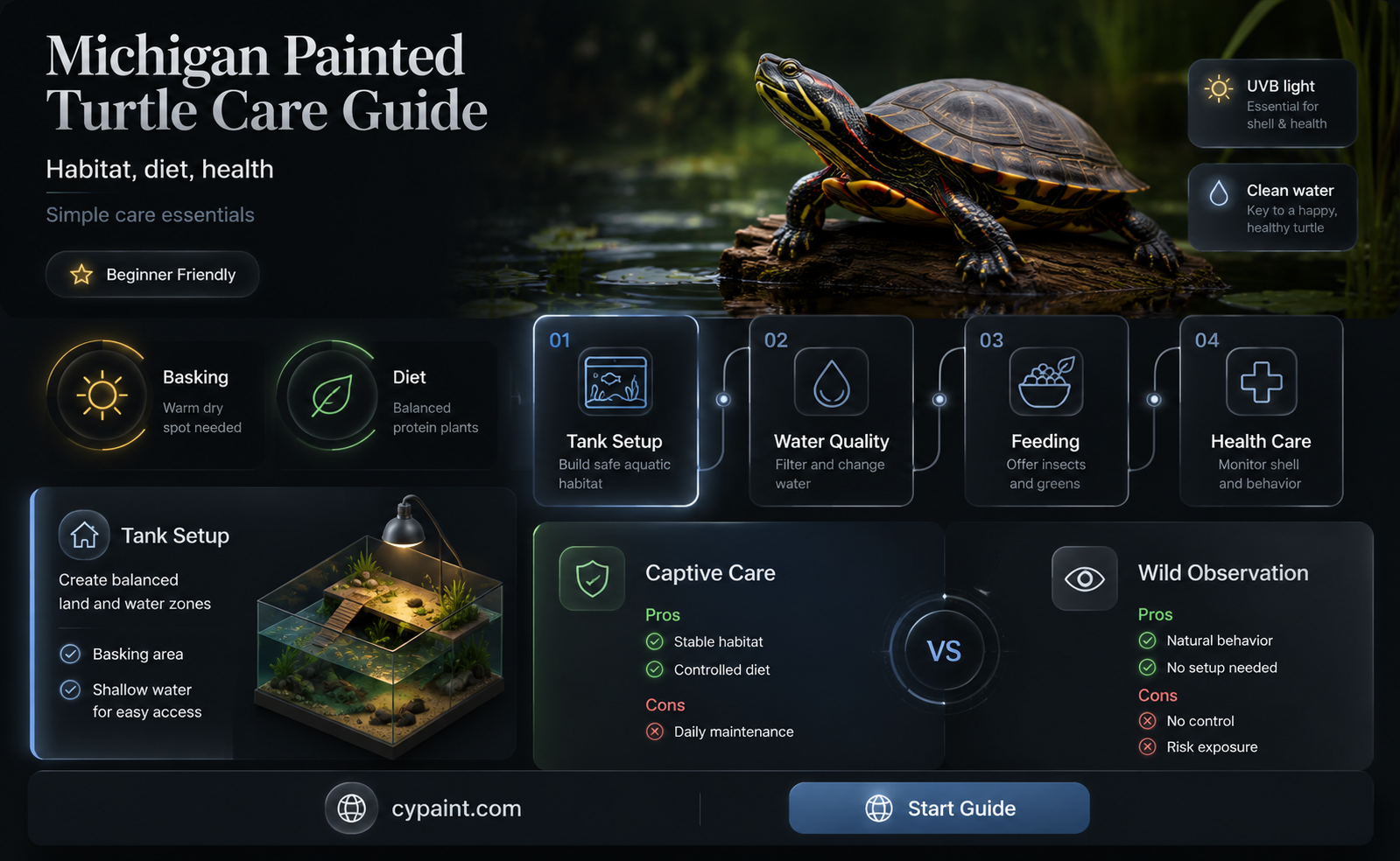 can you keep a painted turtle in michigan