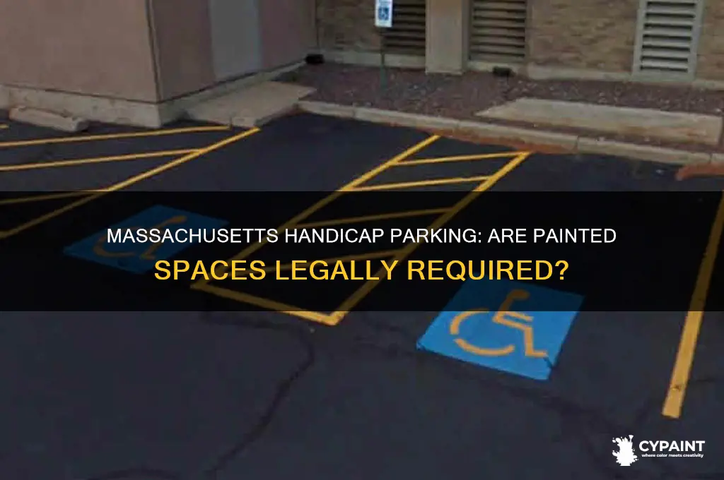 must handicapped parking spaces be painted in massachusetts
