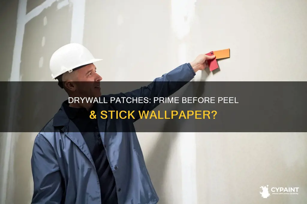 must i paint drywall patches before peel & stick wallpaper