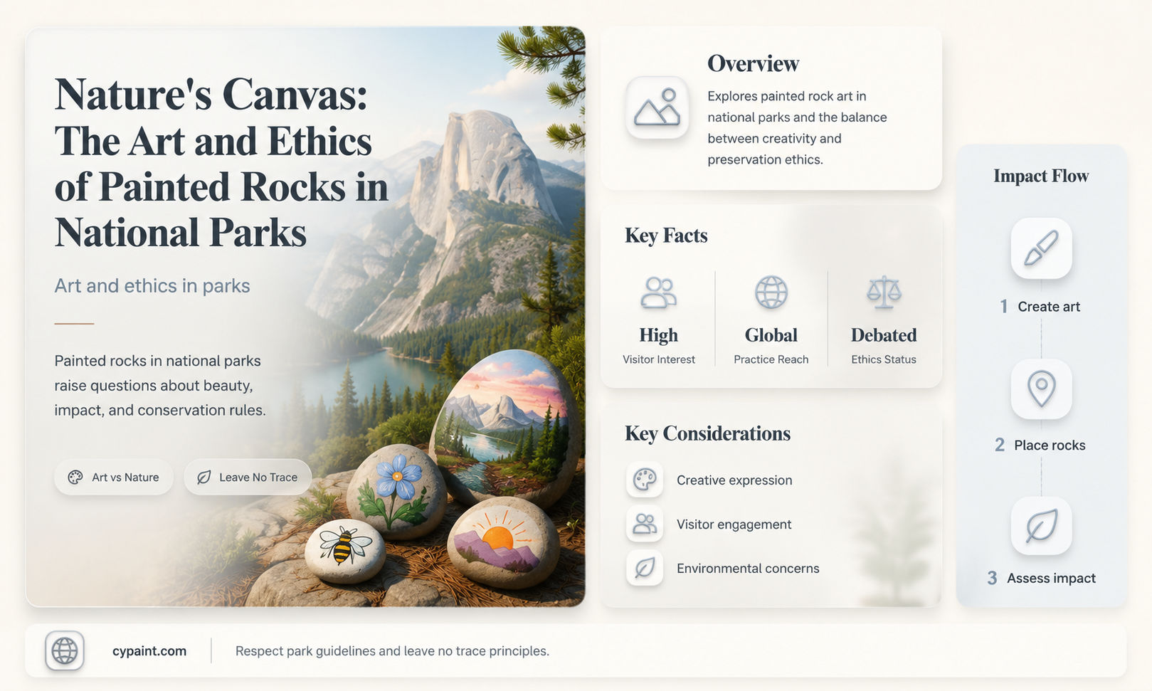 can you hide painted rocks in national parks