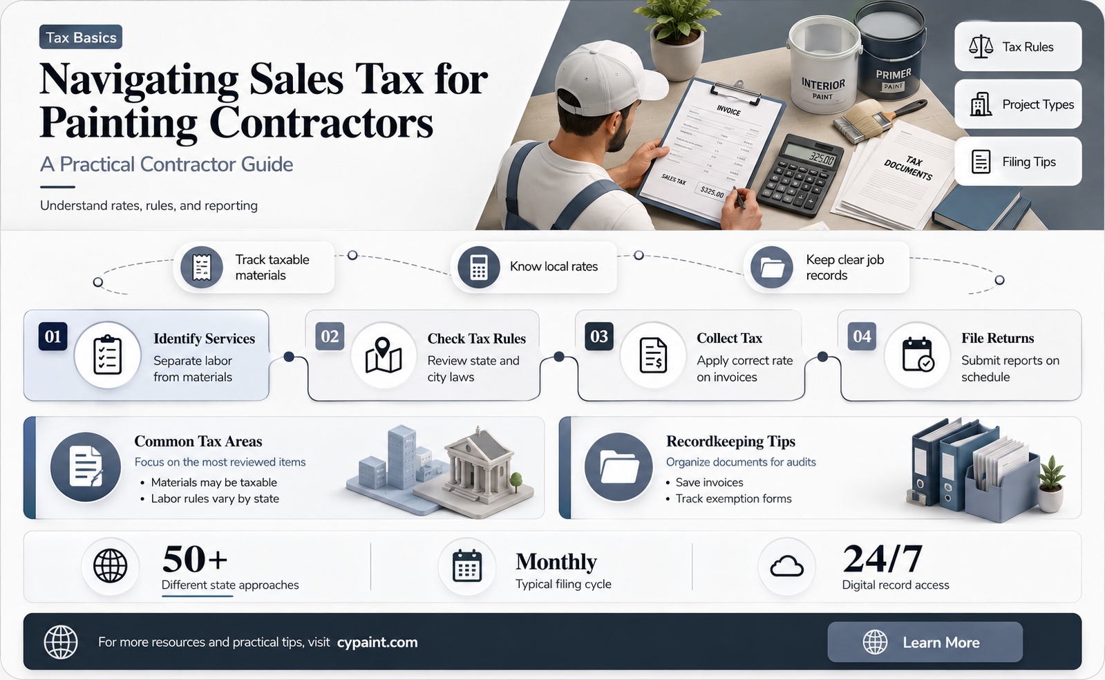 can you charge sales tax for painting contractors