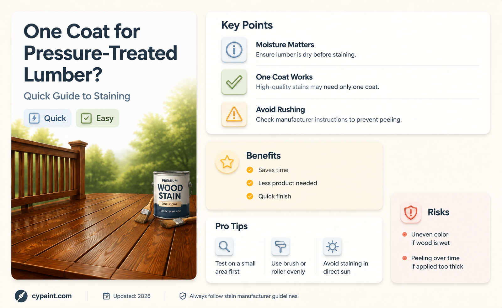 can pressure treated lumber be painted with one application