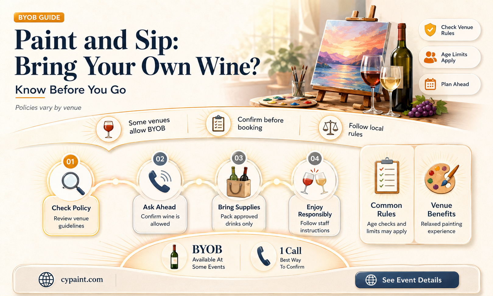 can you bring your own wine to paint nite