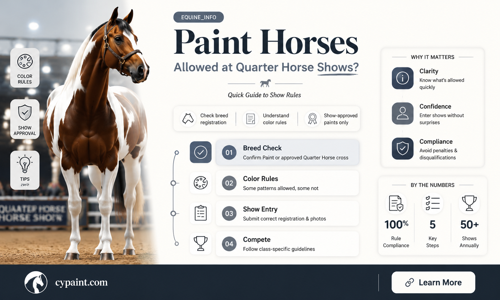 can paint horses show at a quarter horse show