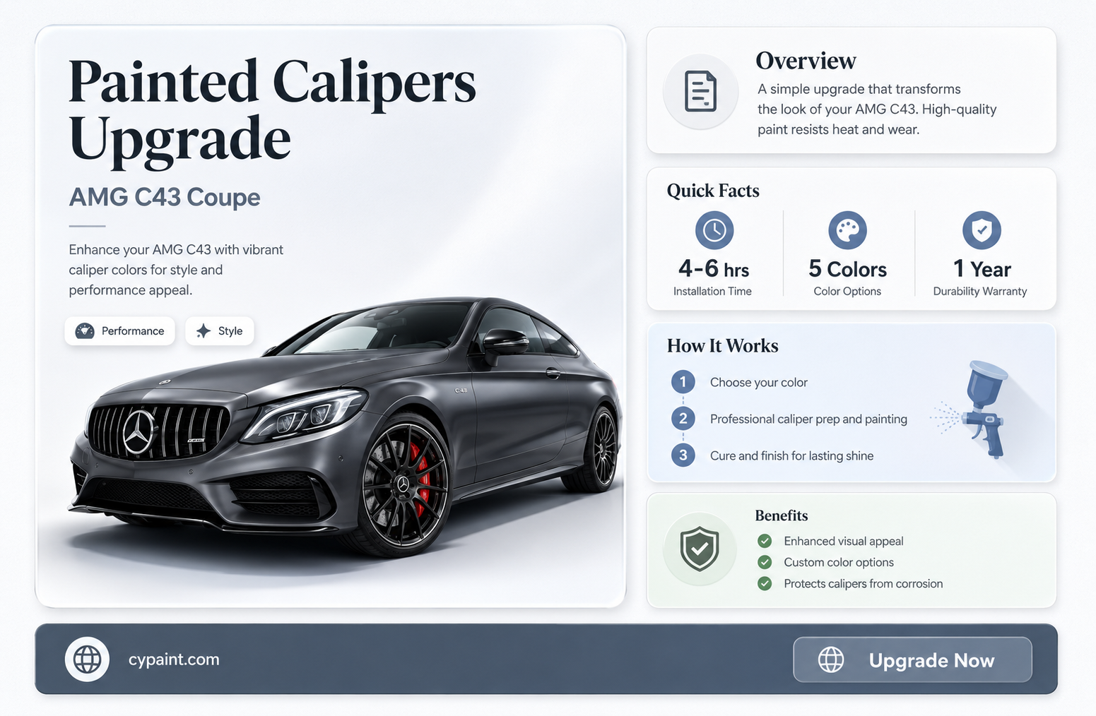 can you gat painted calipers on amg c43 coupe