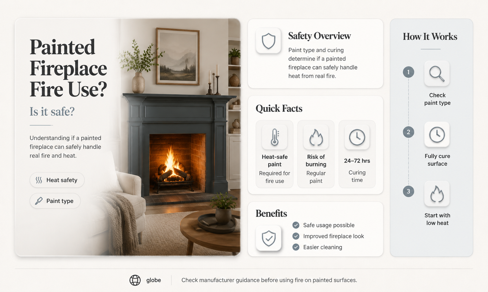 can you have a fire in a painted fireplace