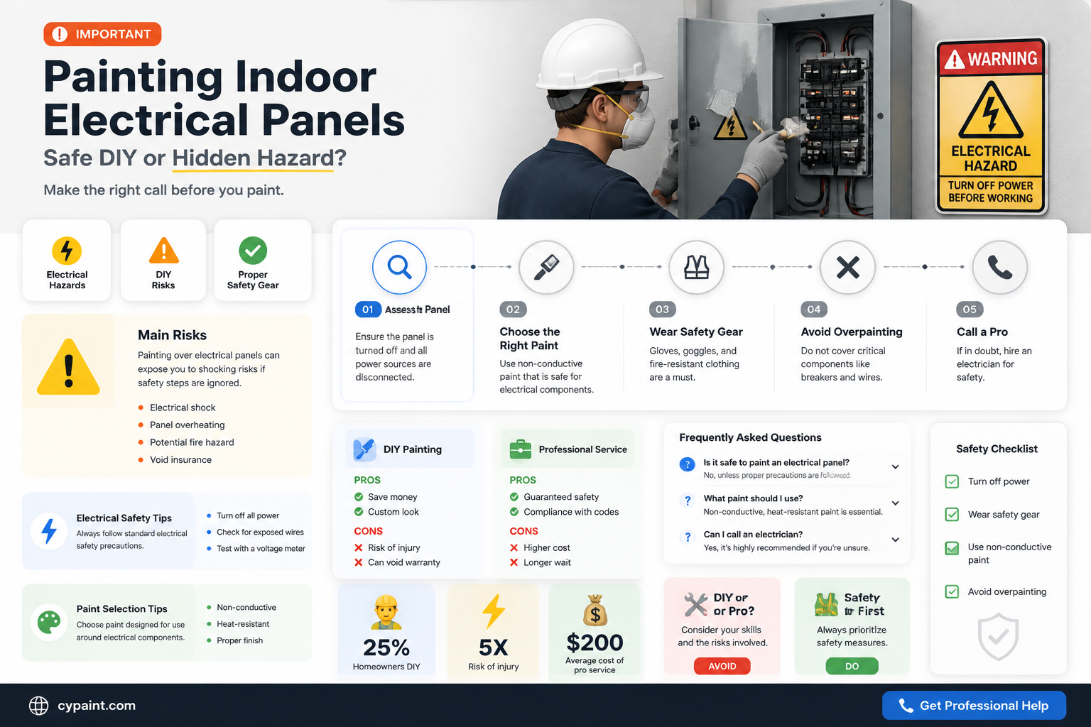 can i paint an indoor electrical panel to hide it