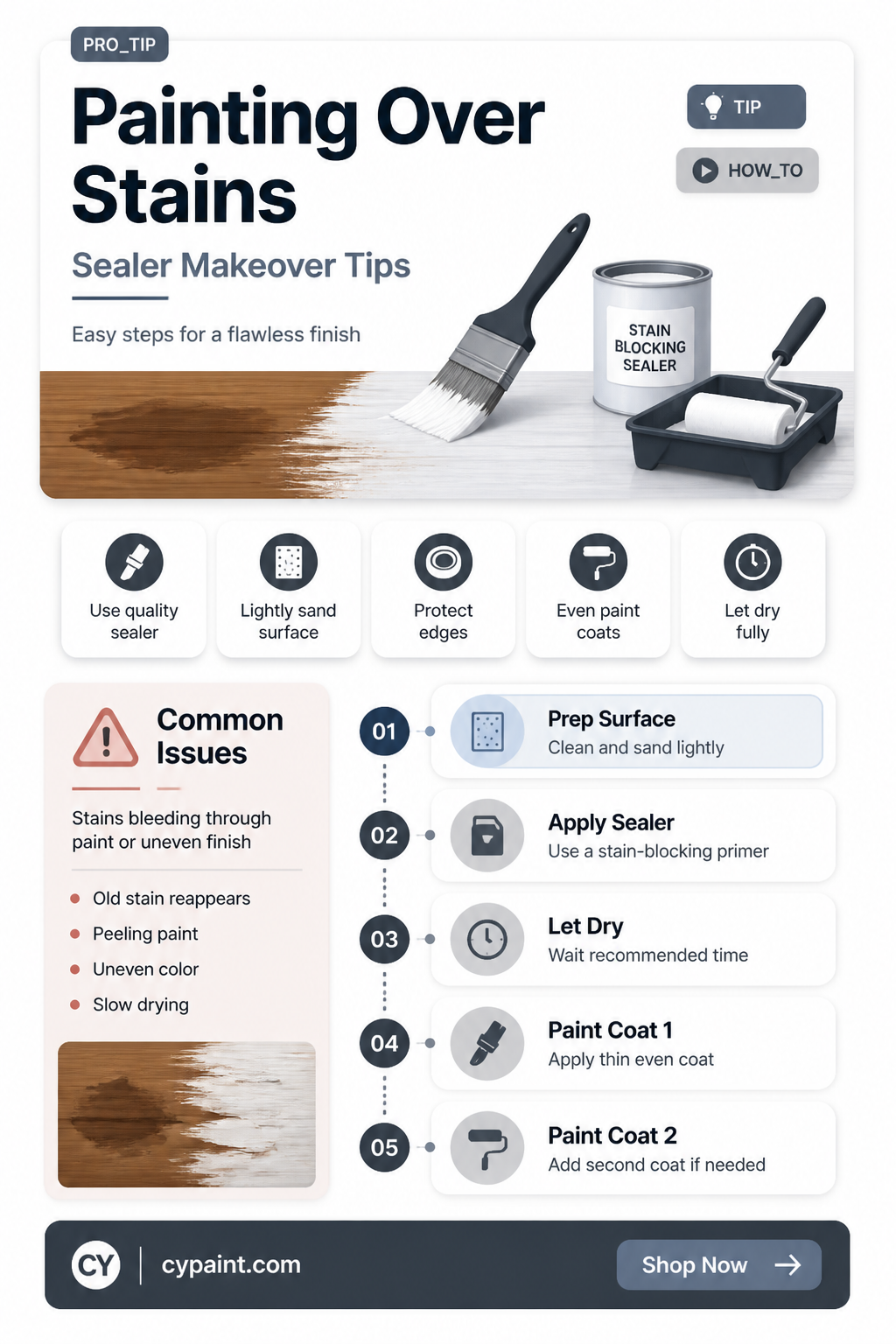 can i paint over semi-transparent waterproof stain and sealer