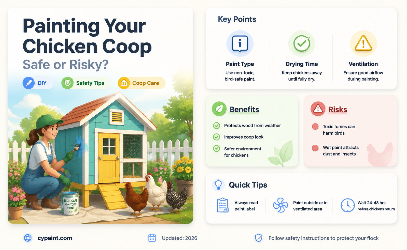 can i paint the inside of my chicken coop