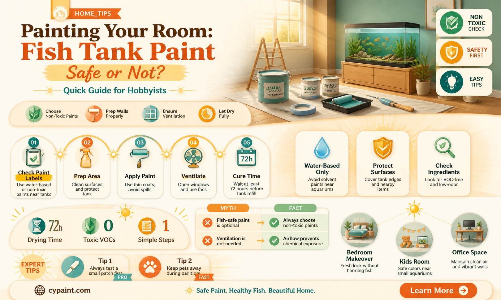 can i paint my room with a fish tankpaint