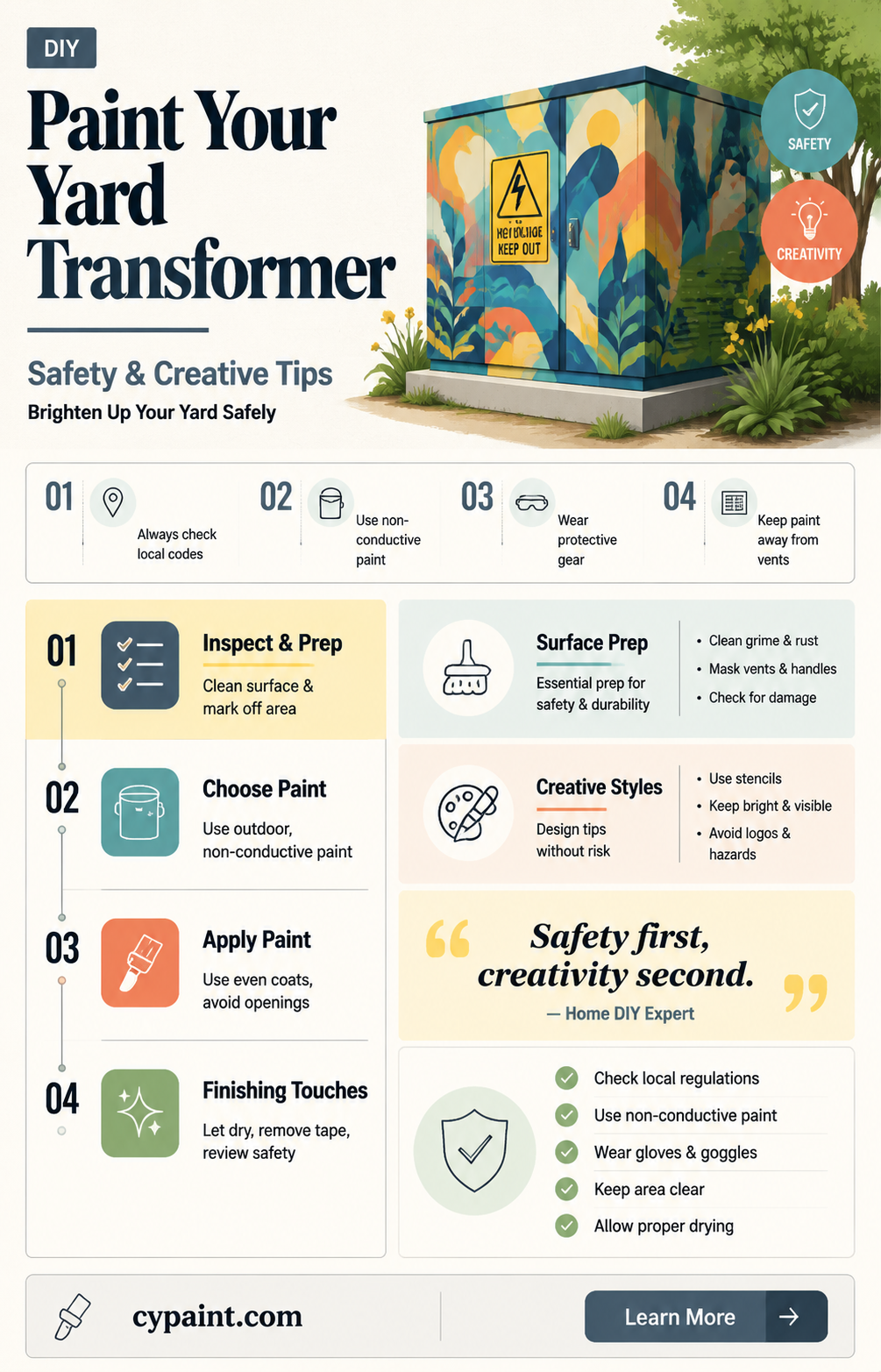 can i paint the pad mounted transformer in my yard