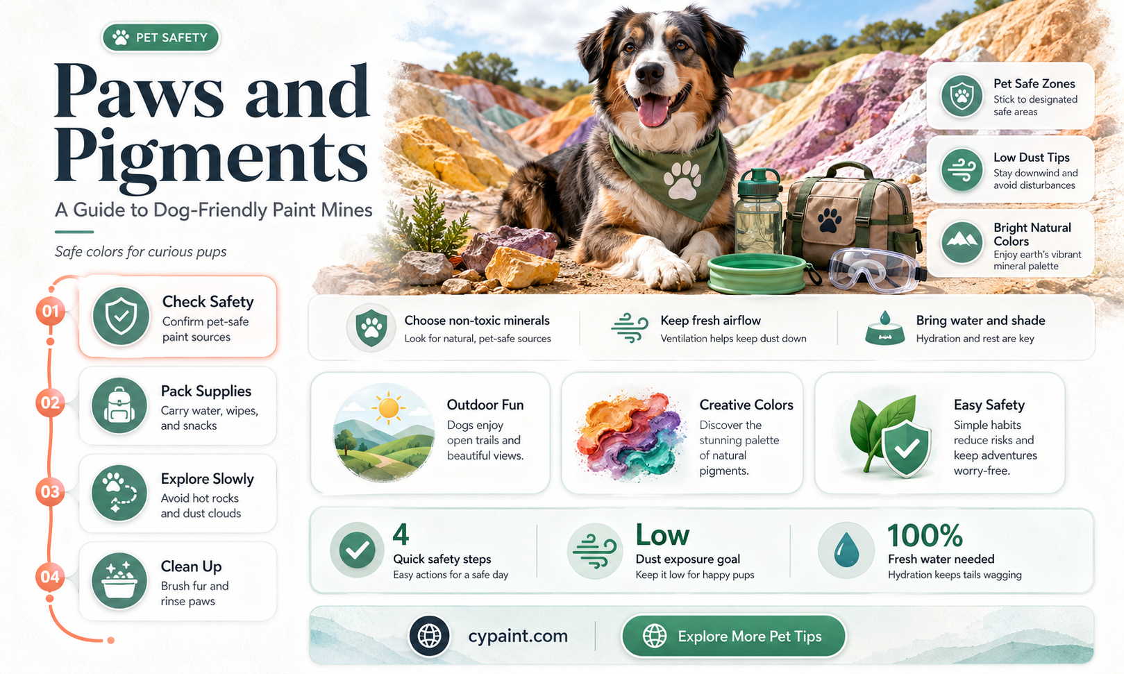 can you bring dogs to the paint mines
