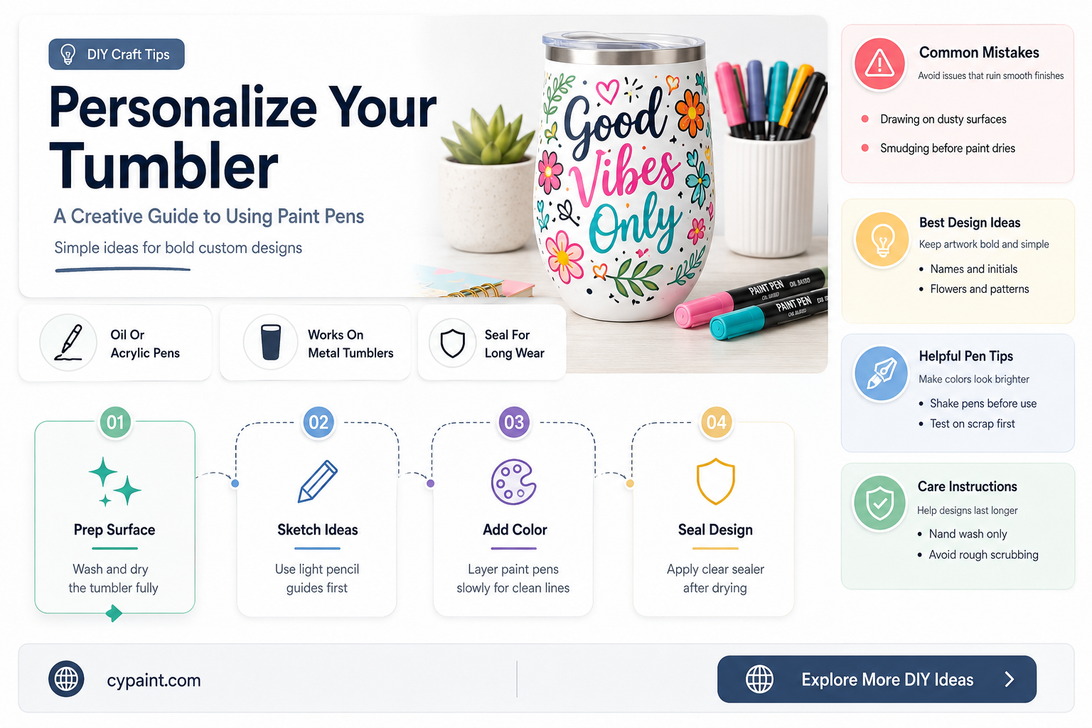 can you customize a tumbler with paint pen