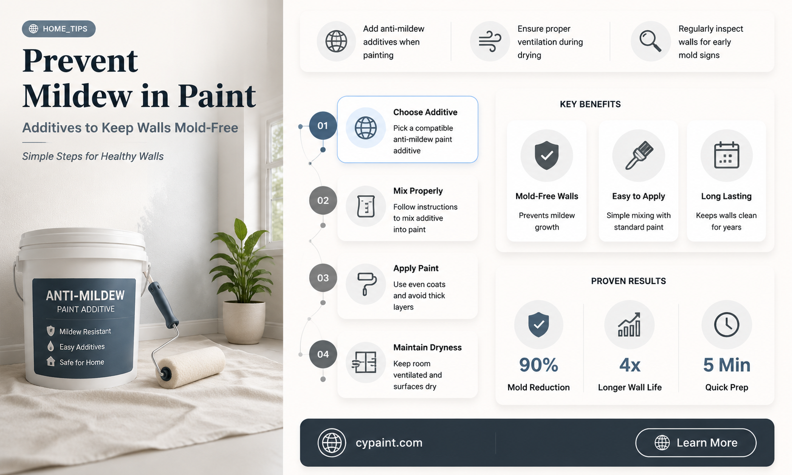 can you add something to a paint to prevent mildew