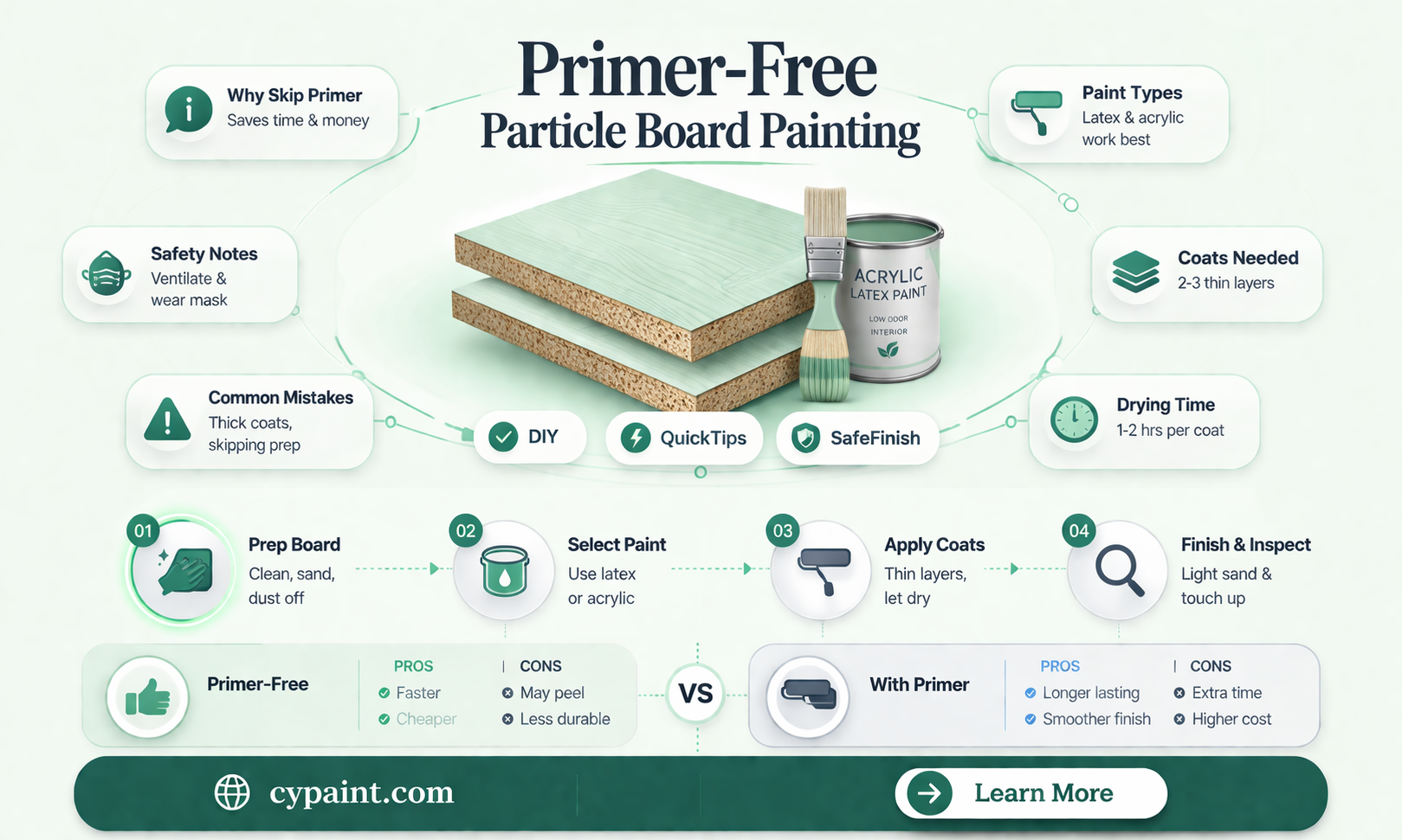 can i paint over particle board desk without primer