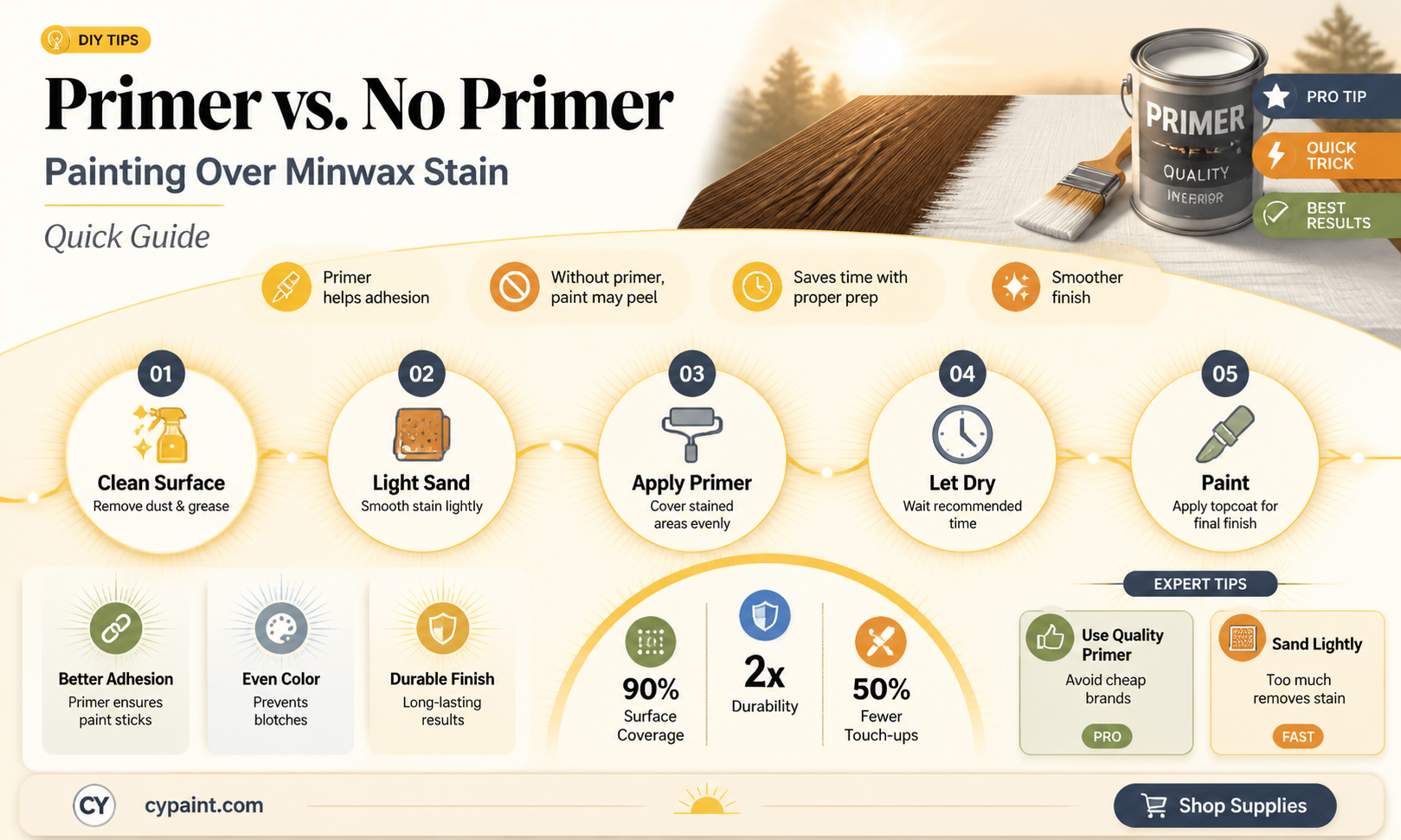 can i paint over minwax penetrating stain without priming