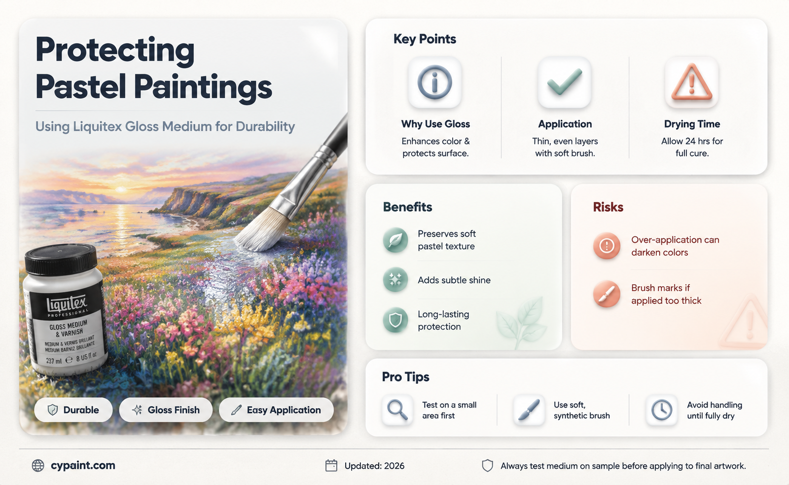 can i protect my pastel painting with liquitex gloss medium