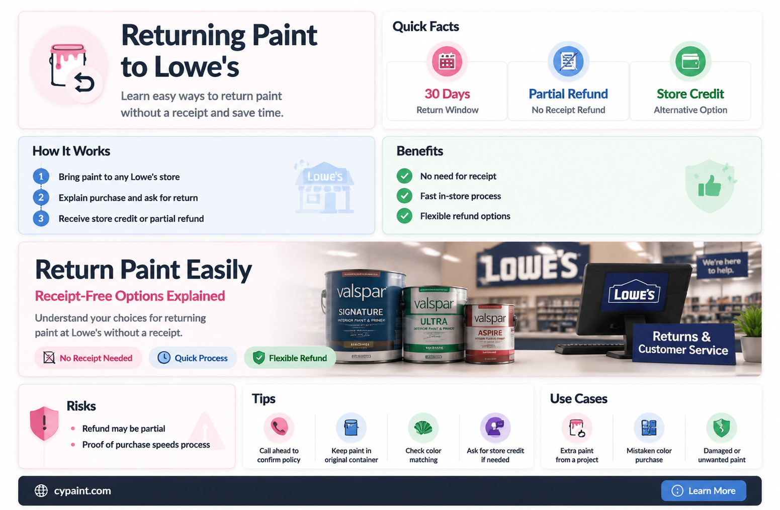 can i return paint to lowe