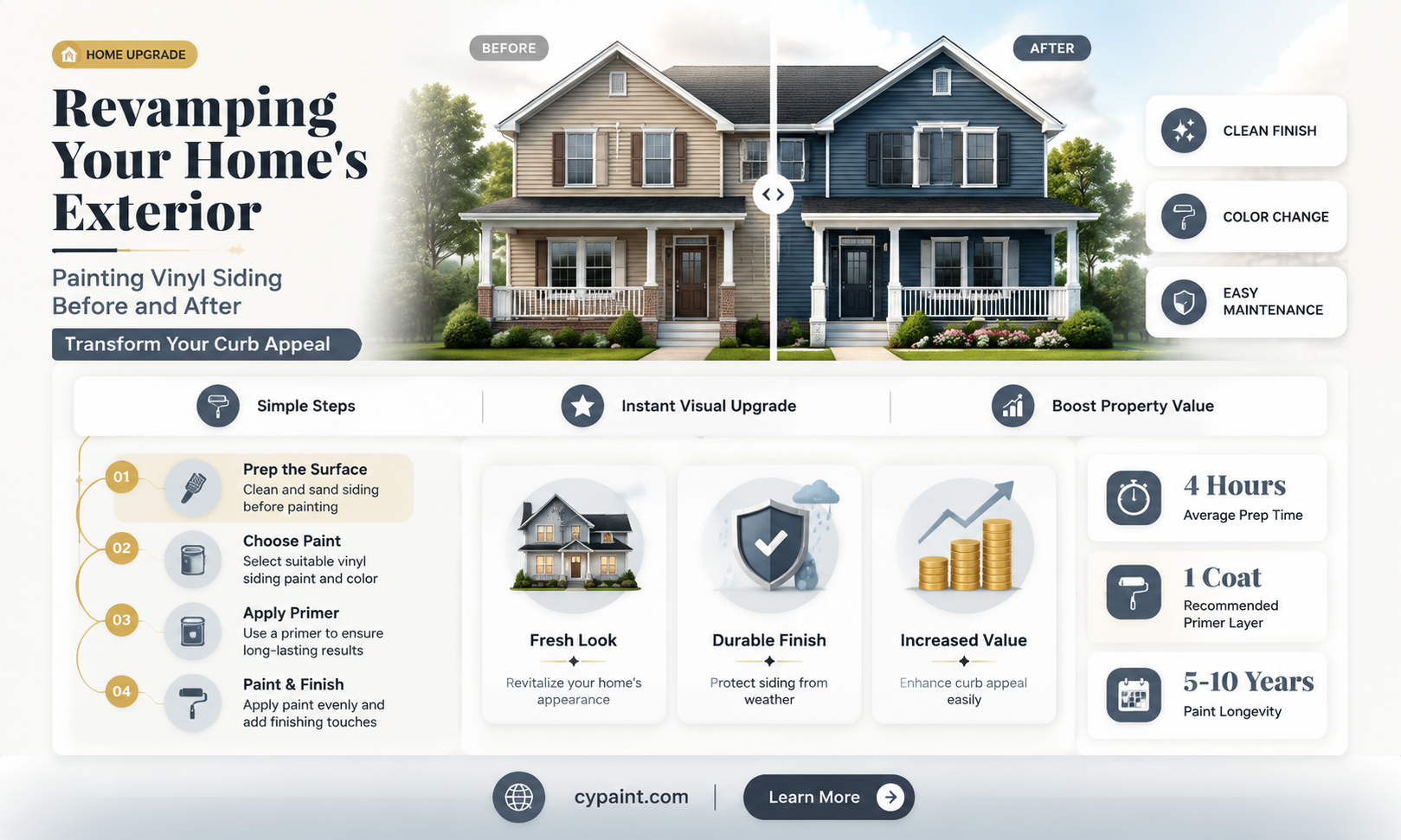 can vinyl siding be painted before and after