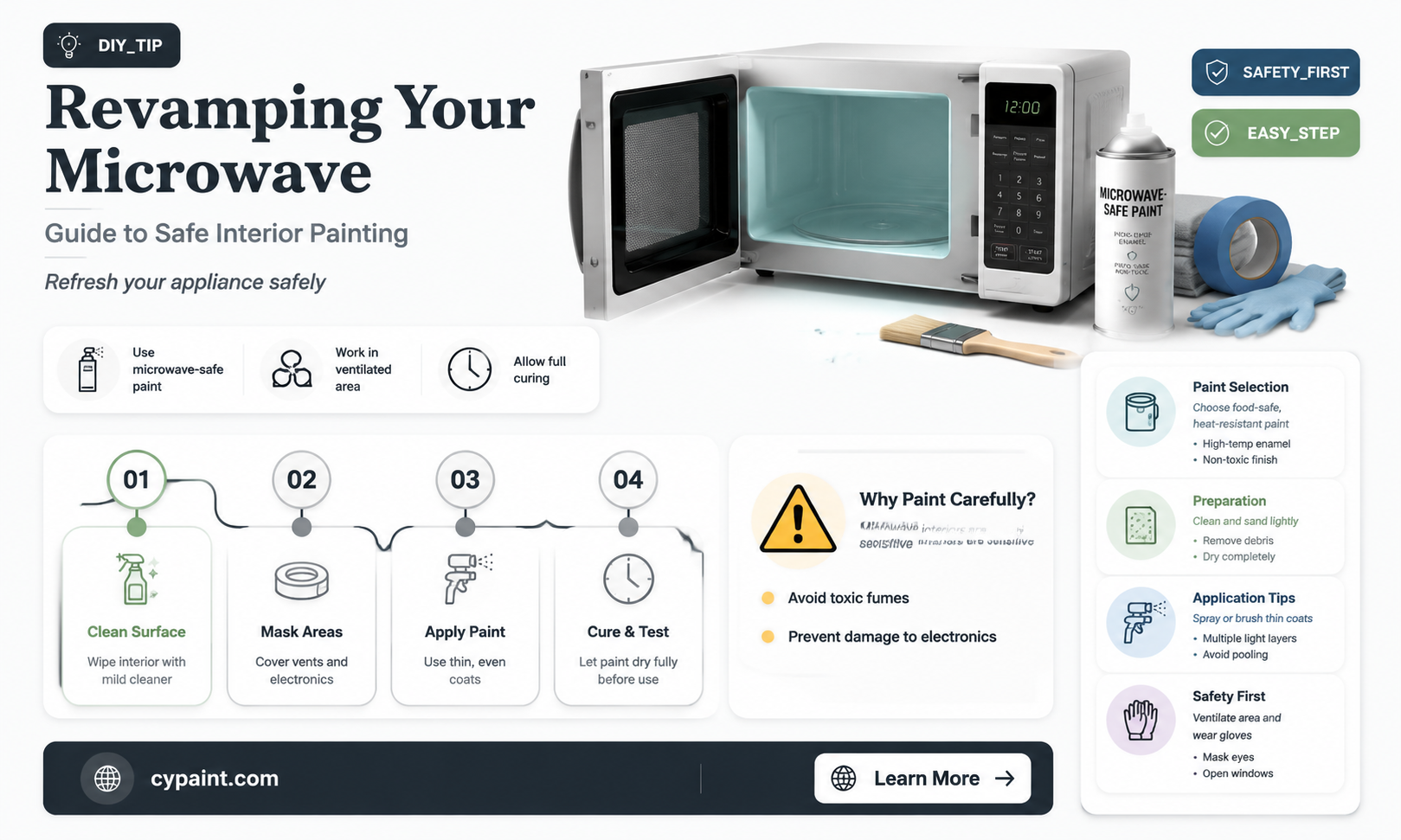 can the inside of a microwave be painted
